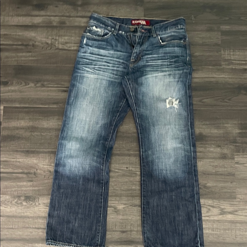 Express Men's Relaxed Blue Jeans